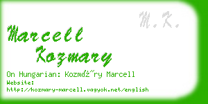 marcell kozmary business card